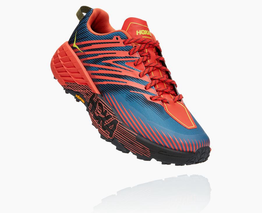 Tenis Hoka One One Trail Hombre Rojos - Speedgoat 4 - LQVW28019